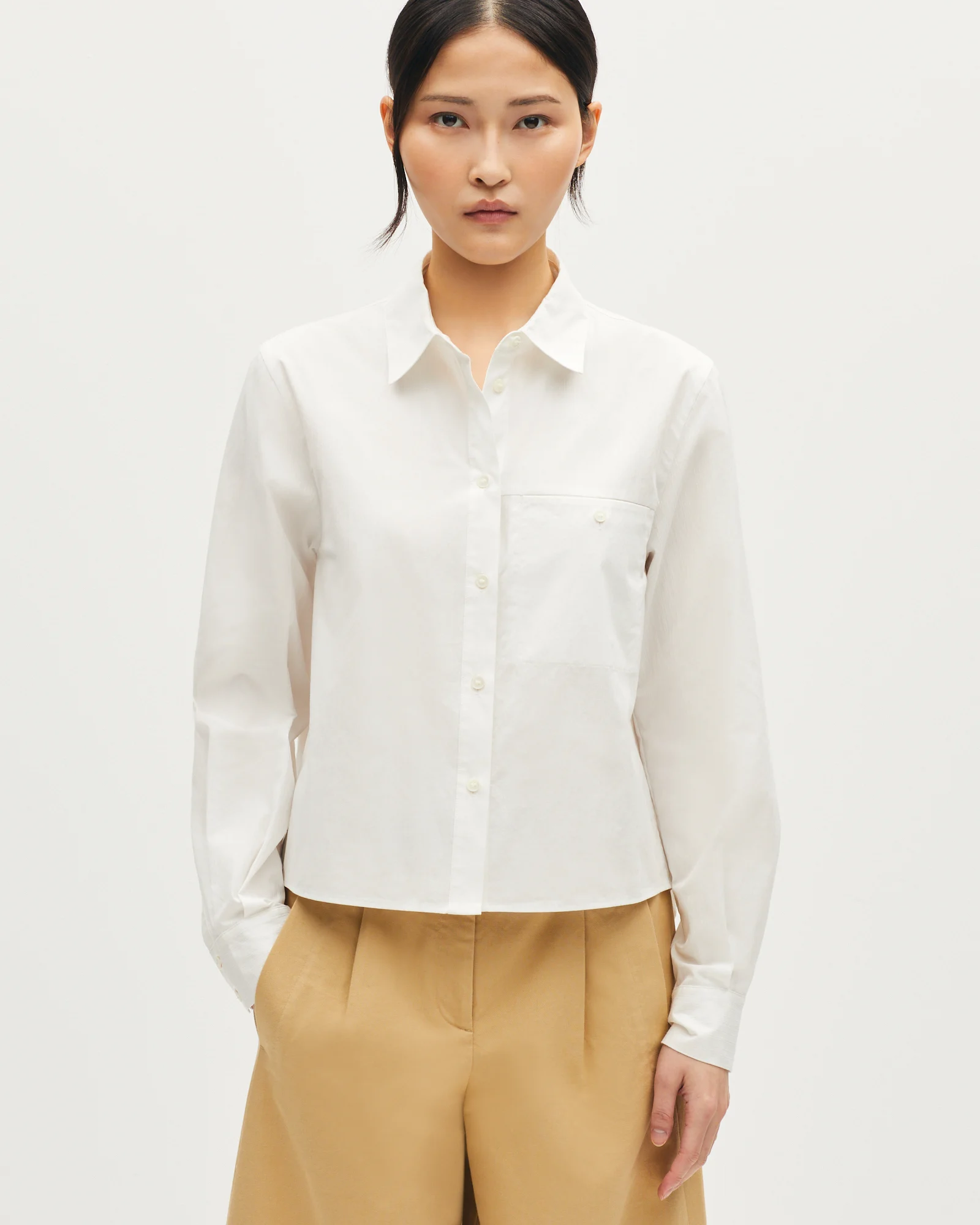 Chemise boxy en coton texturé