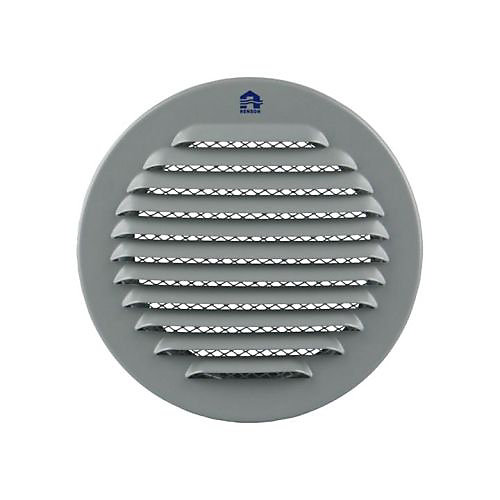 Grille ronde 435R 100mm aluminium gris - RENSON - 17471