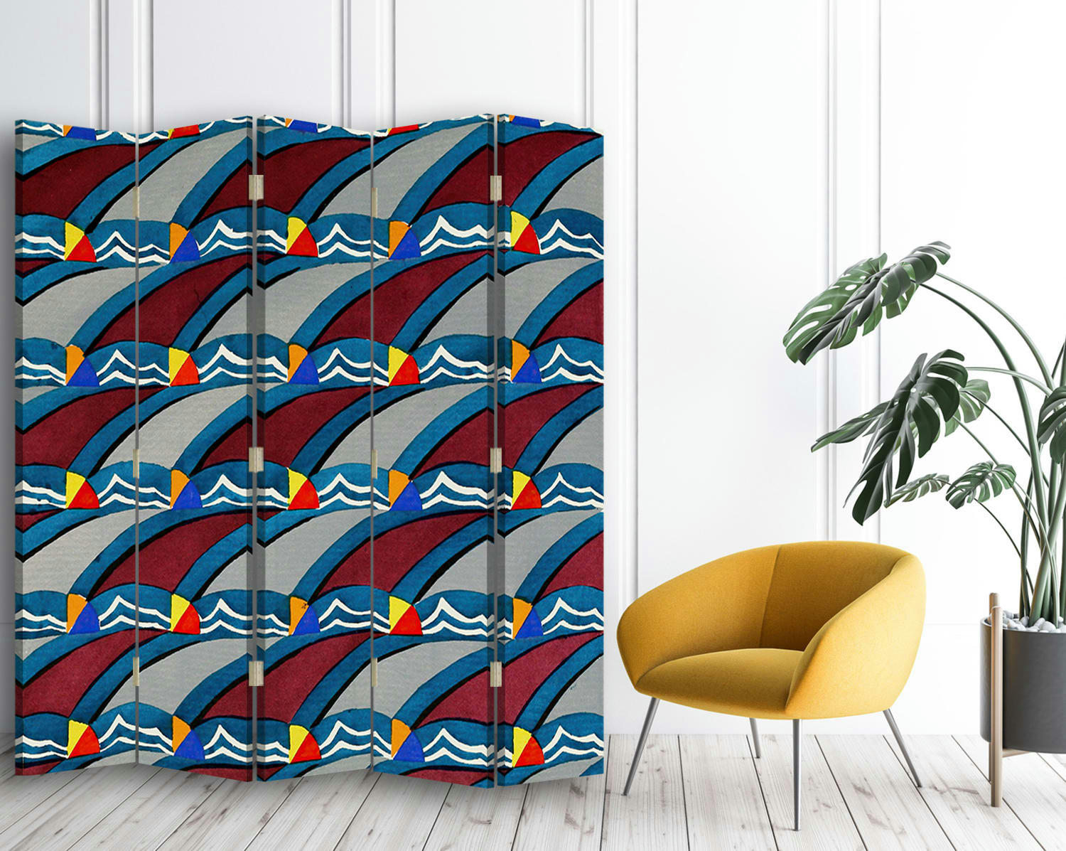 - Paravent Kunstgewerbliche Schmuckformen - C. Stoll cm 180x170 (5x)