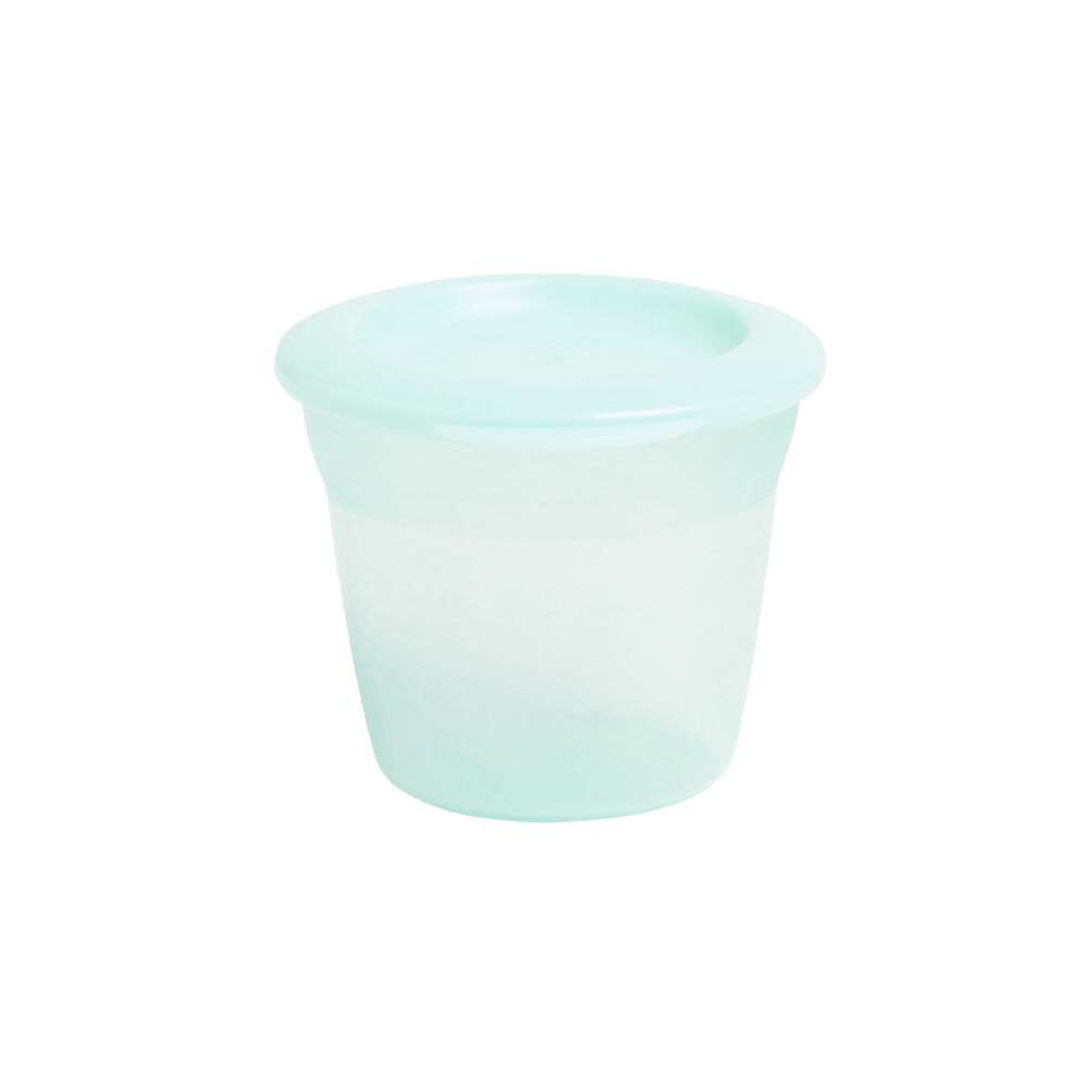Pot avec couvercle pour snack en plastique rose 110ml (lot de 3)
