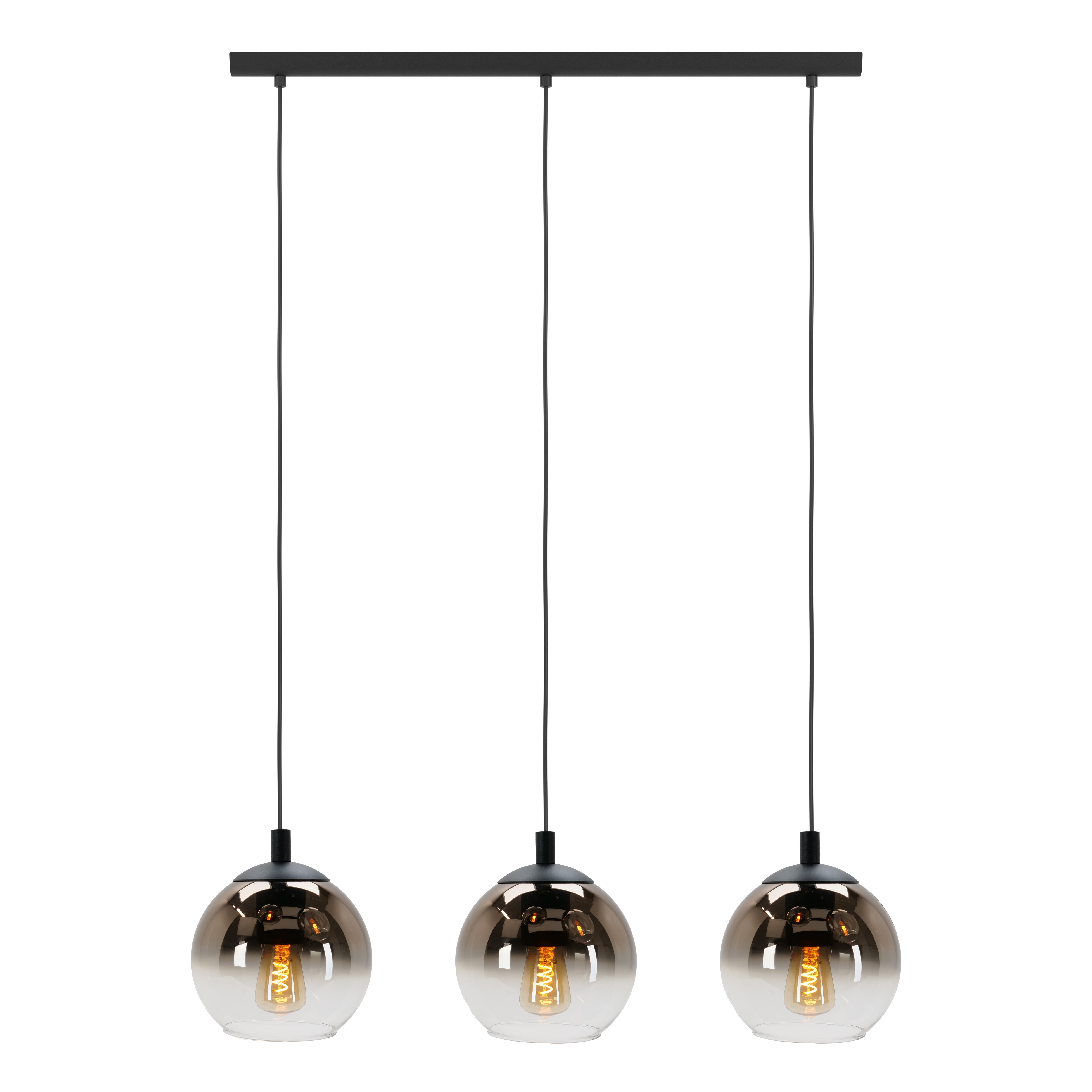 EGLO hanglamp Ariscani 1 - e27 - 76,5 cm - zwart - koperglas