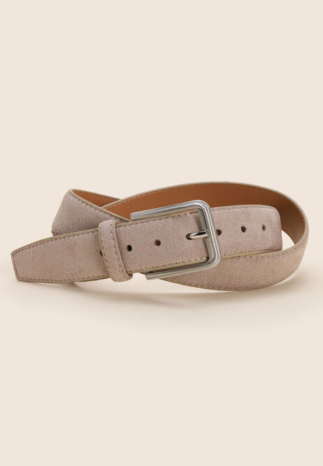 Mens Mink Suedette Belt