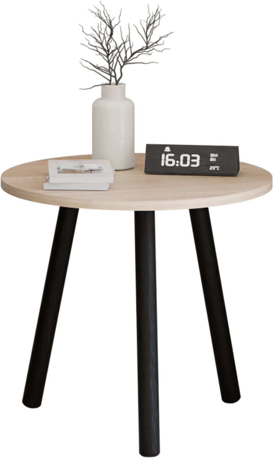 Kawowy Okrągły Stolik Ława Loft Industrial Salon 55 cm