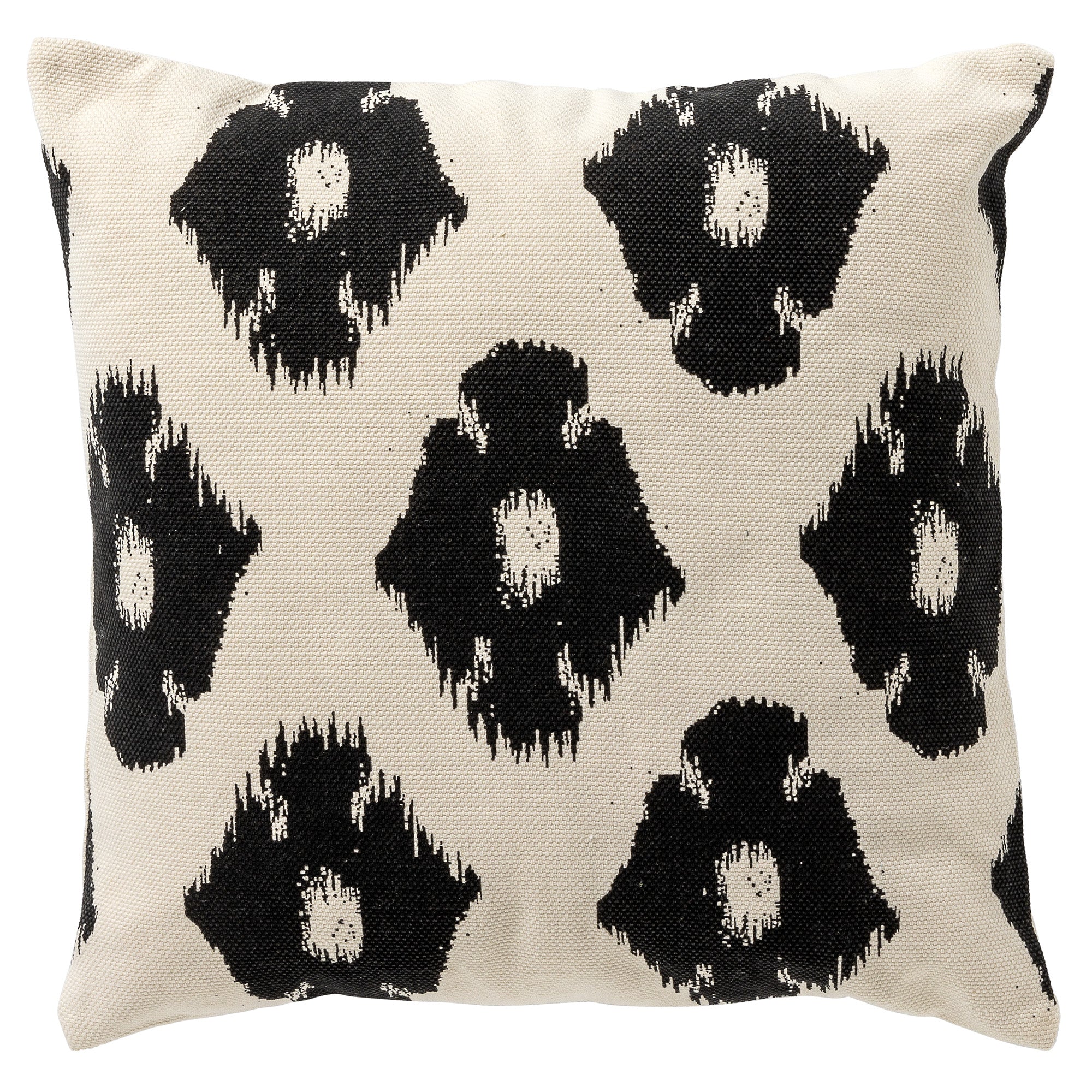 RICO - kussenhoes 45x45 cm - ikat - Raven - zwart