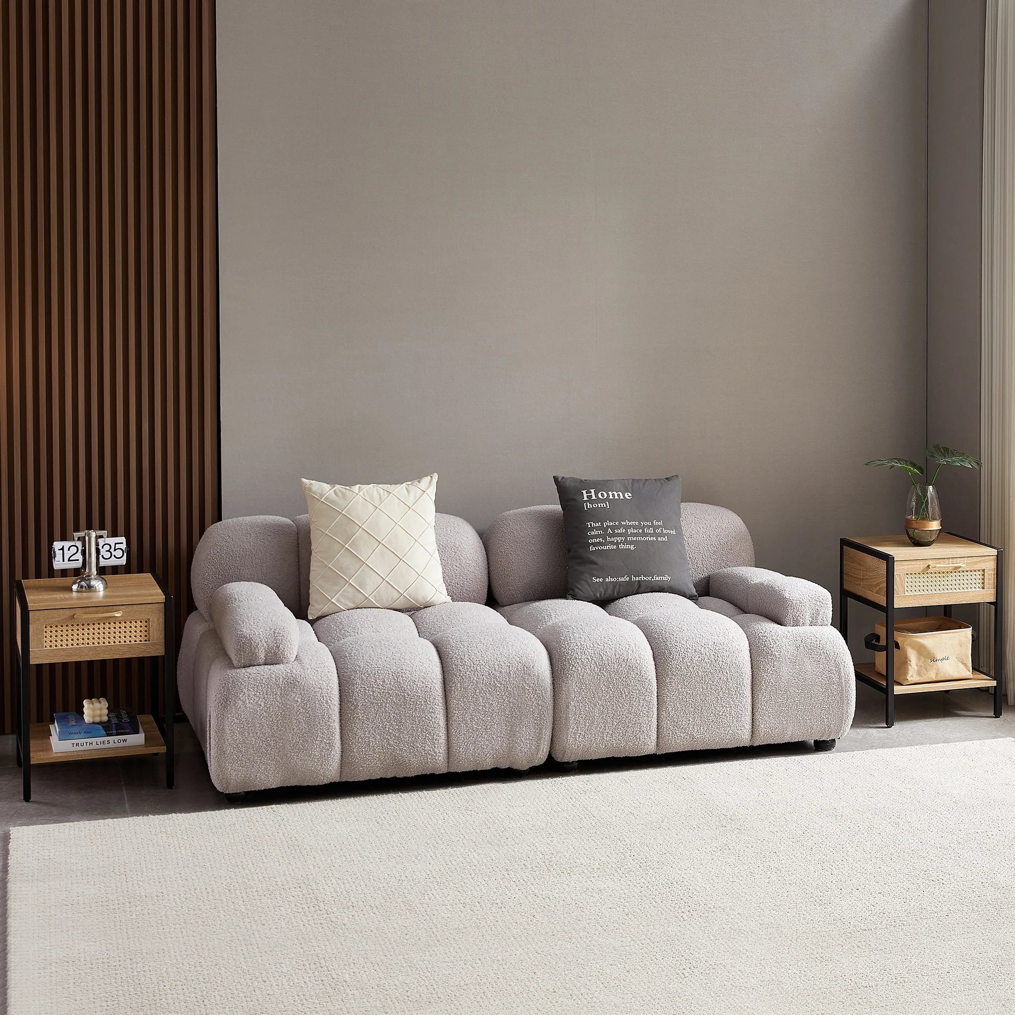 Rattan Nightstand with Drawer (Set of 2)