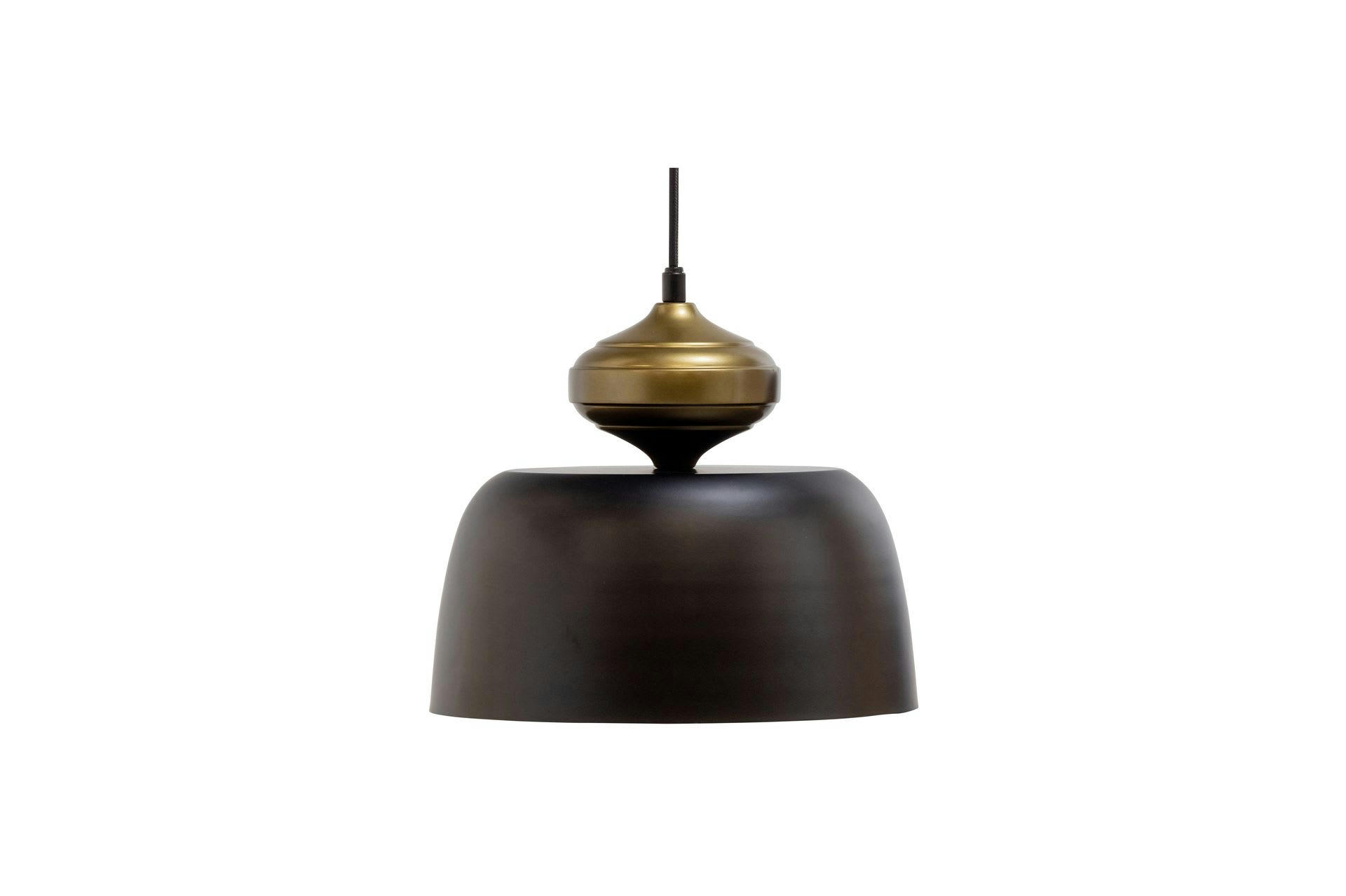 LINNE - Lampe suspendue en métal noir