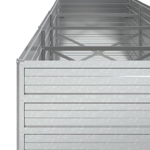 NNEVL Garden Raised Bed 320x80x77 cm Galvanized Steel Silver