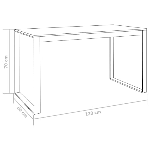 NNEVL Computer Desk Black 120x60x70 cm