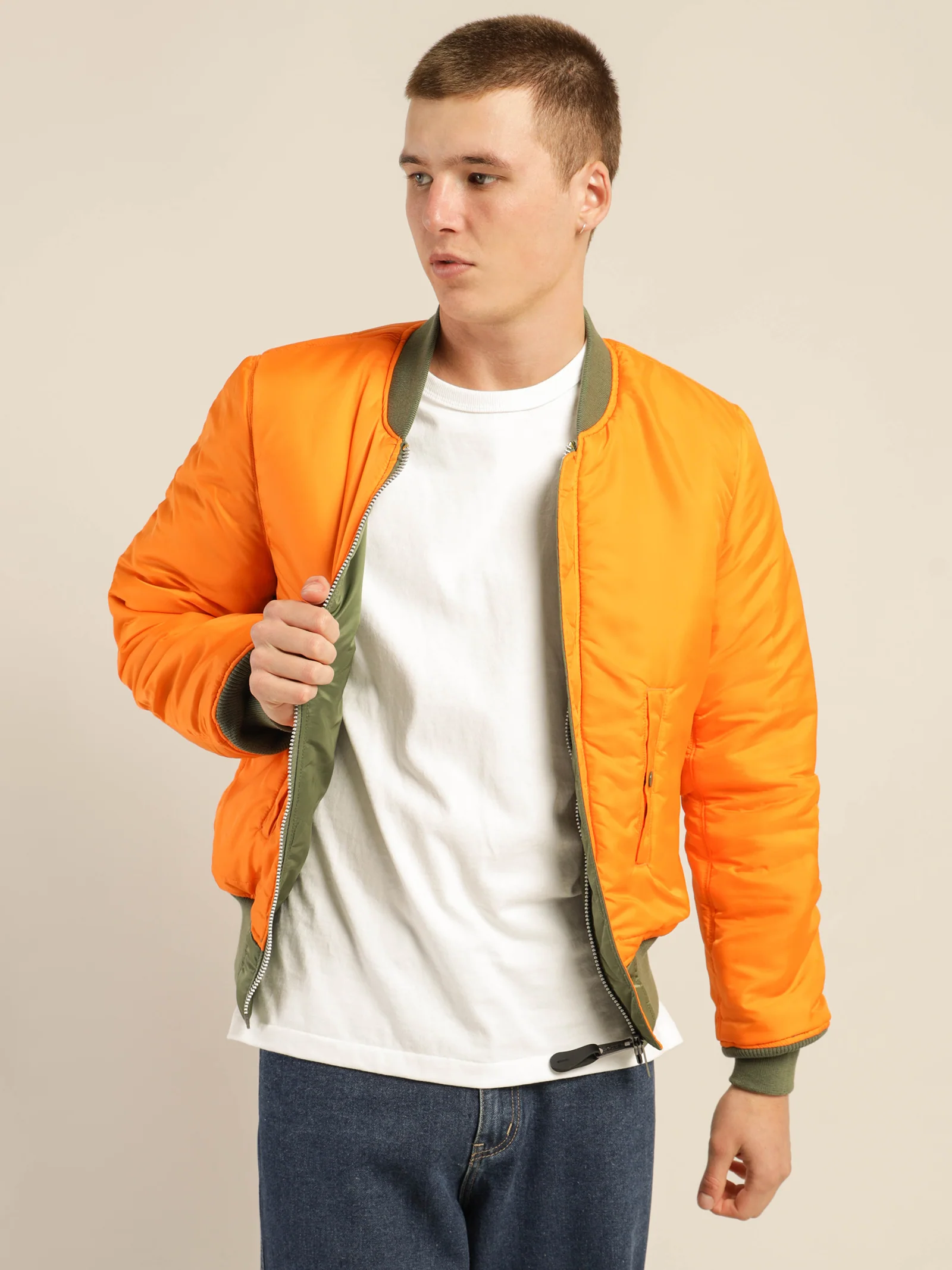 MA-1 Slim Fit Reversible Bomber Jacket