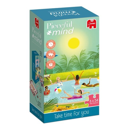 Jumbo Peaceful Mind Time for You Jigsaw Puzzle 54 Pieces 6 Pack