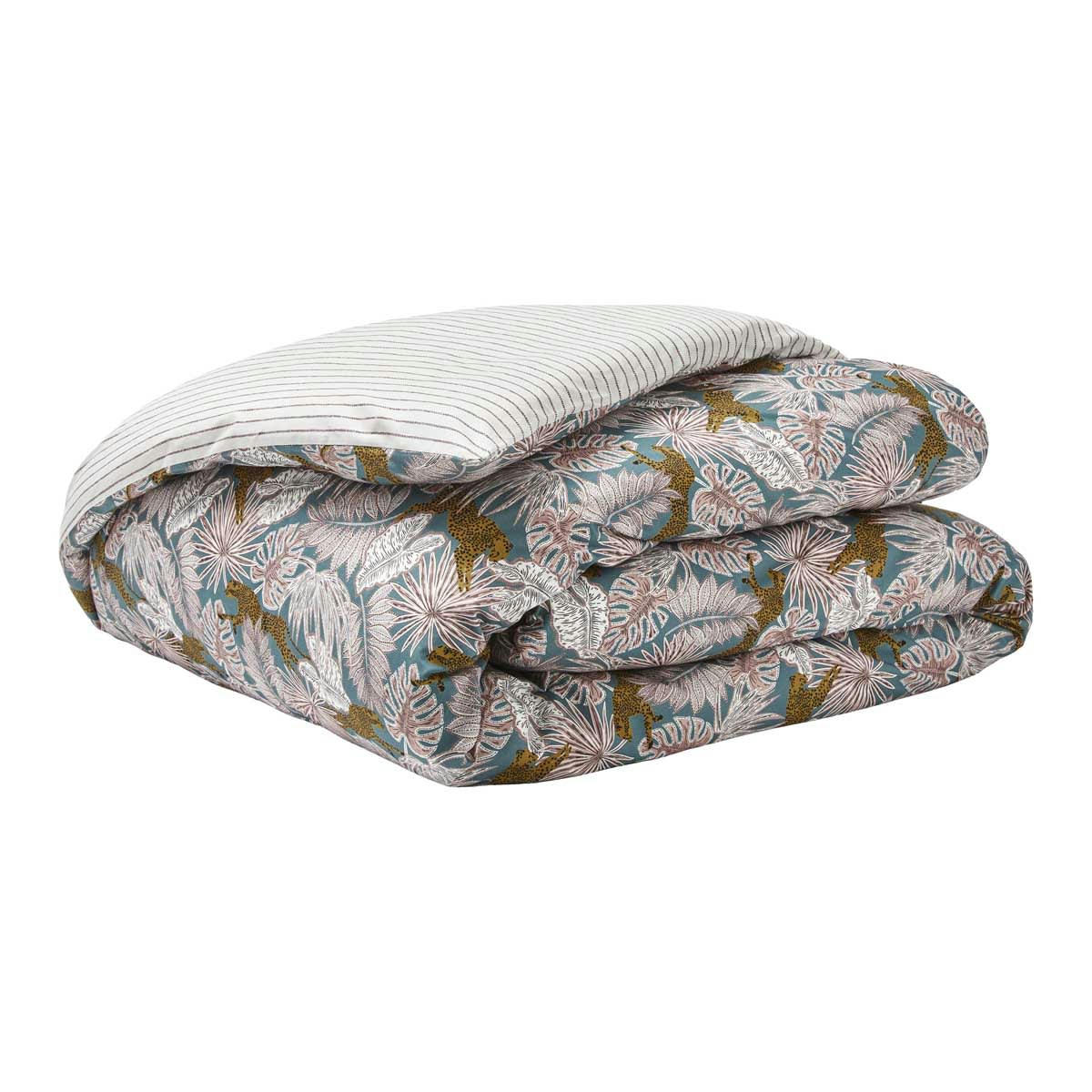 LUXURIA - Parure de lit en percale de coton multicolore 240x220