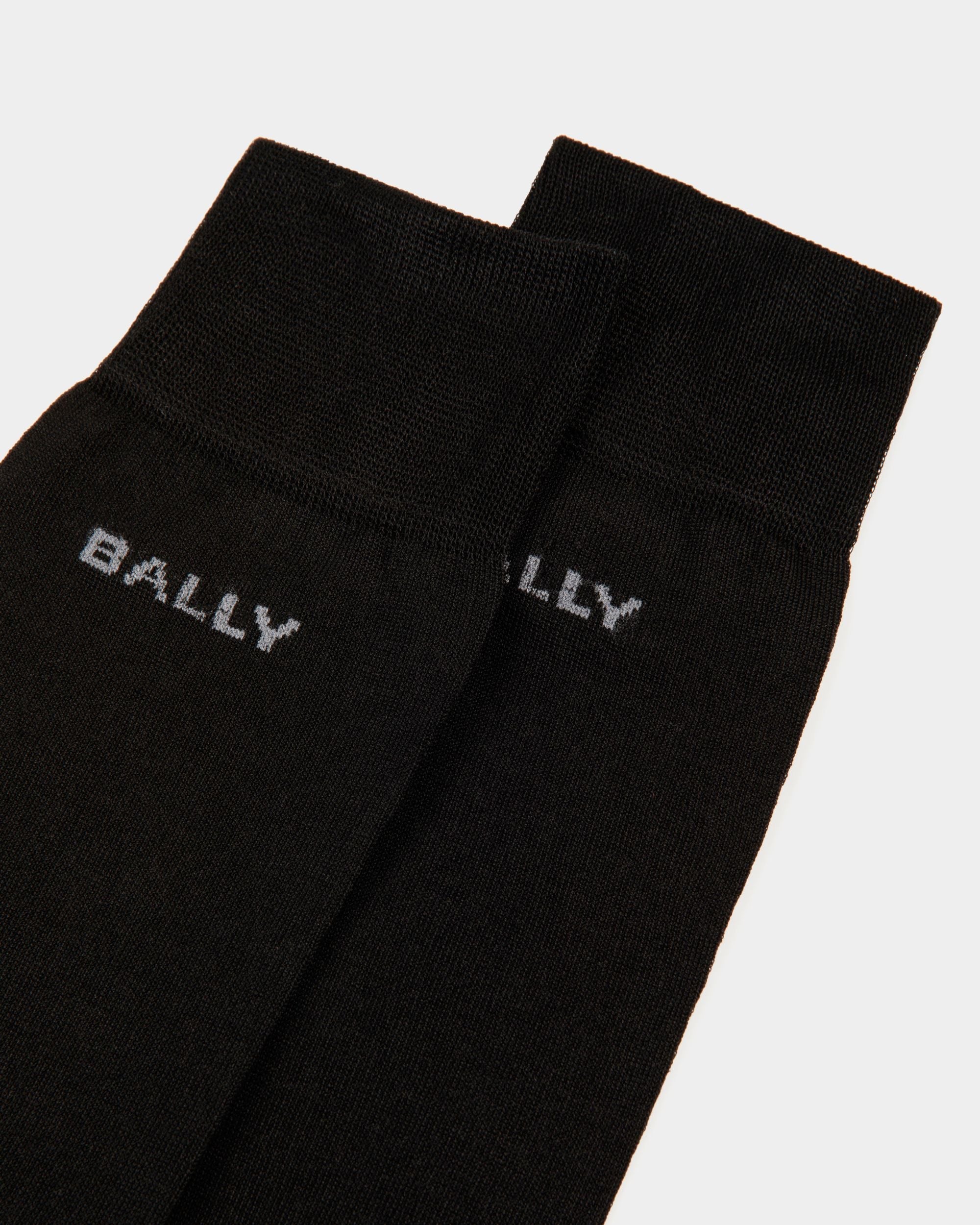 Logo-Socken aus Baumwolle in Schwarz