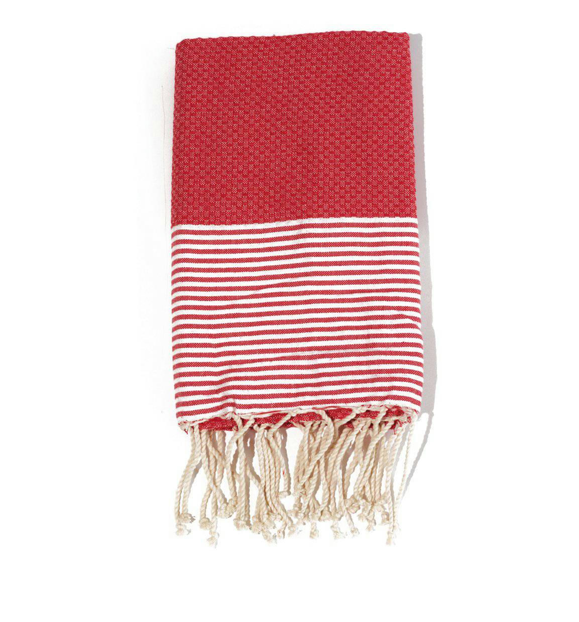 - Fouta en coton tissage nid d