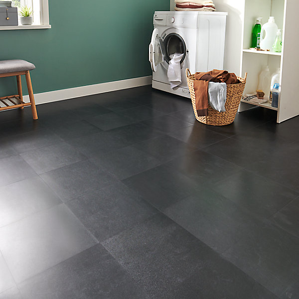 Dalle PVC adhésive ardoise 30 x 30 cm (vendue au carton)