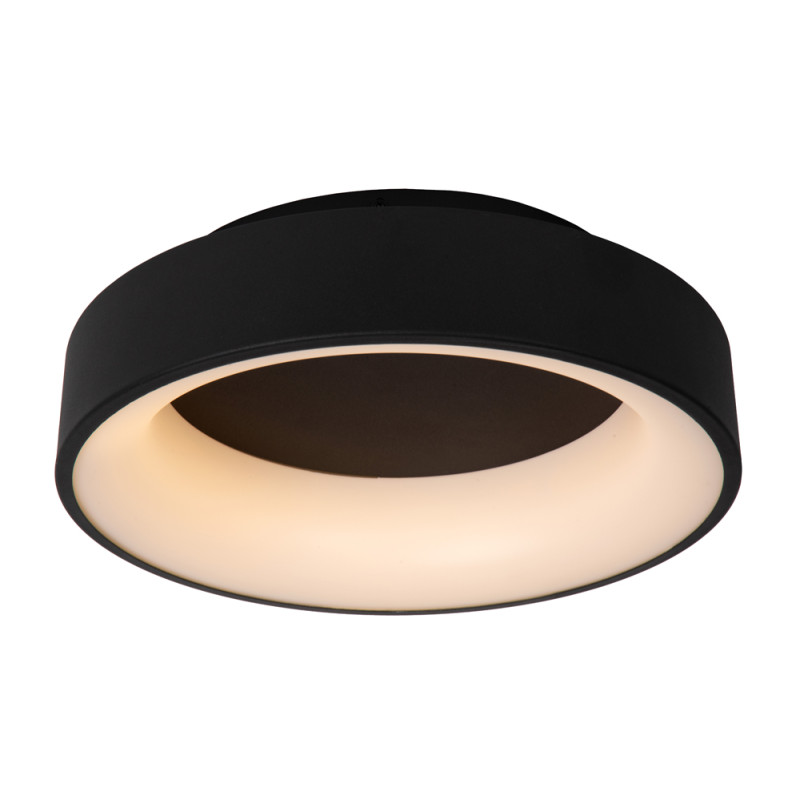 Plafonnier LED Mirage noir Ø 38 cm 1050 lm 22 W LUCIDE
