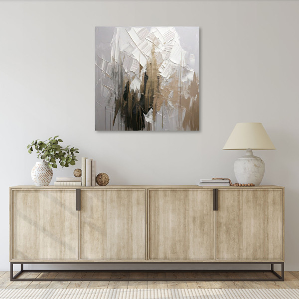 Feeby Obraz do salonu, Abstrakcja Tekstura Neutralne Barwy 30x30