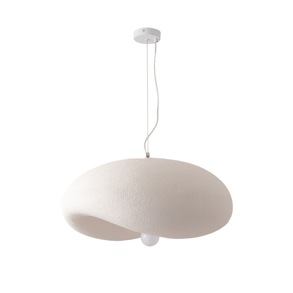 Lampa wisząca STONE FLAT biała 40 cm