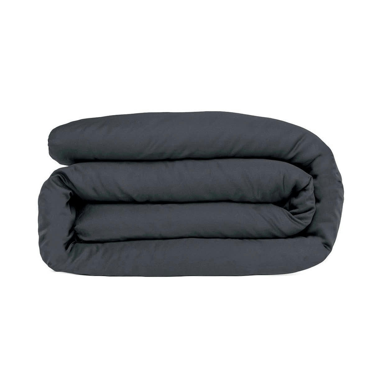 JULIA - Housse de couette satin de coton  240x220 gris ardoise