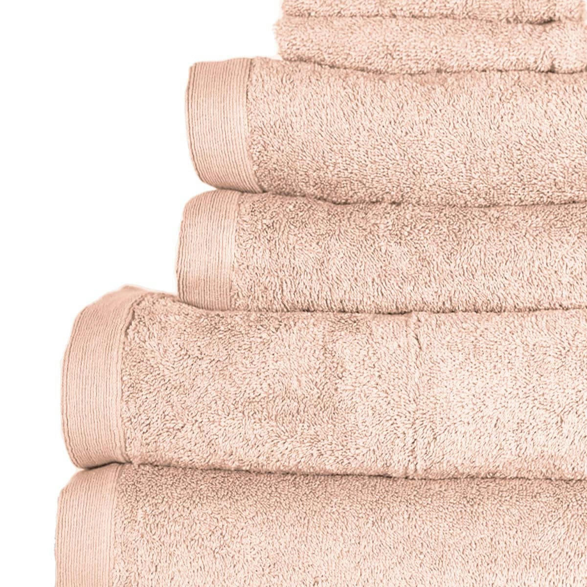 STUDIO - Ensemble de bain 6 pièces en coton Poudre