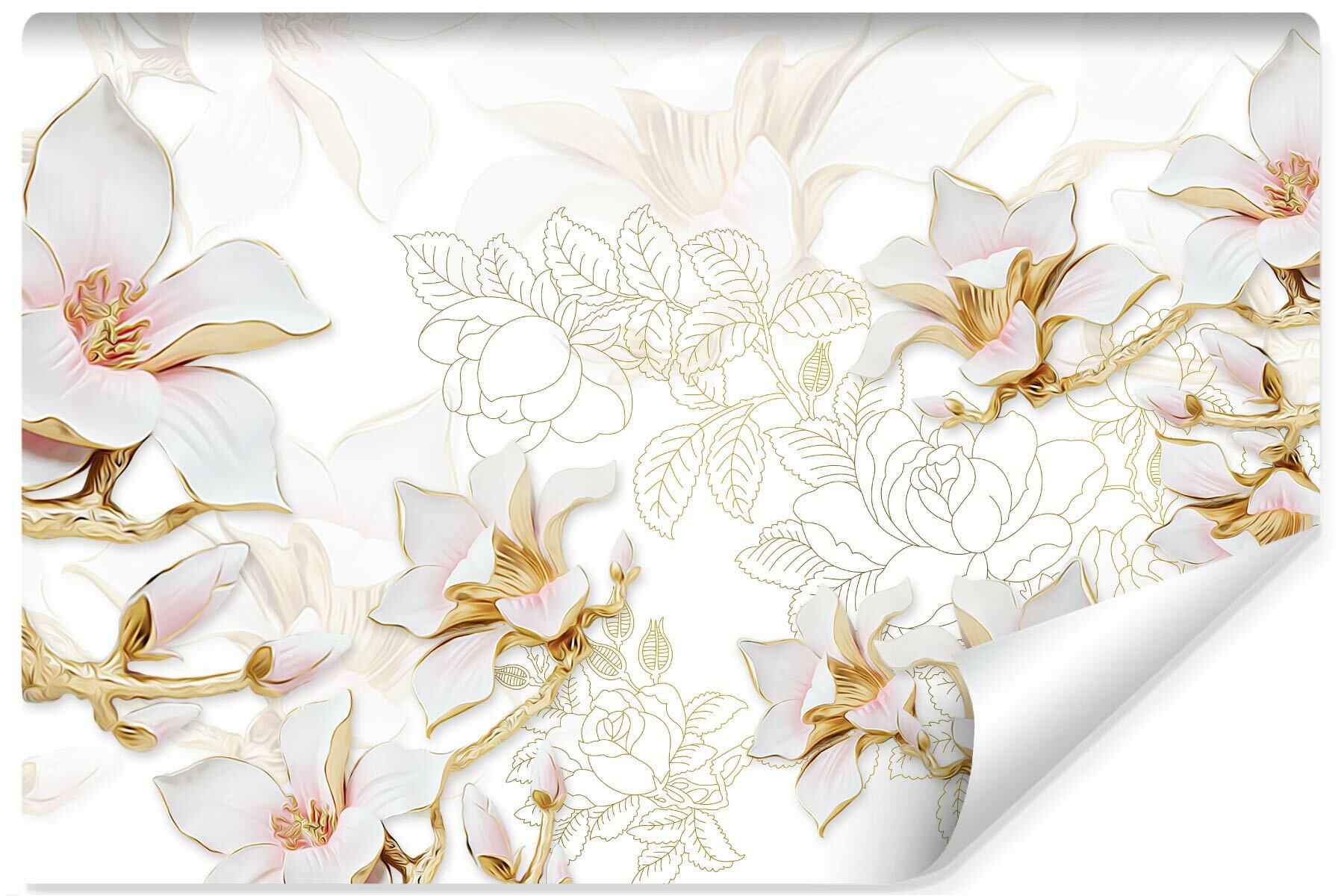 Fototapeta Abstrakcyjne kwiaty magnolii 90x60cm