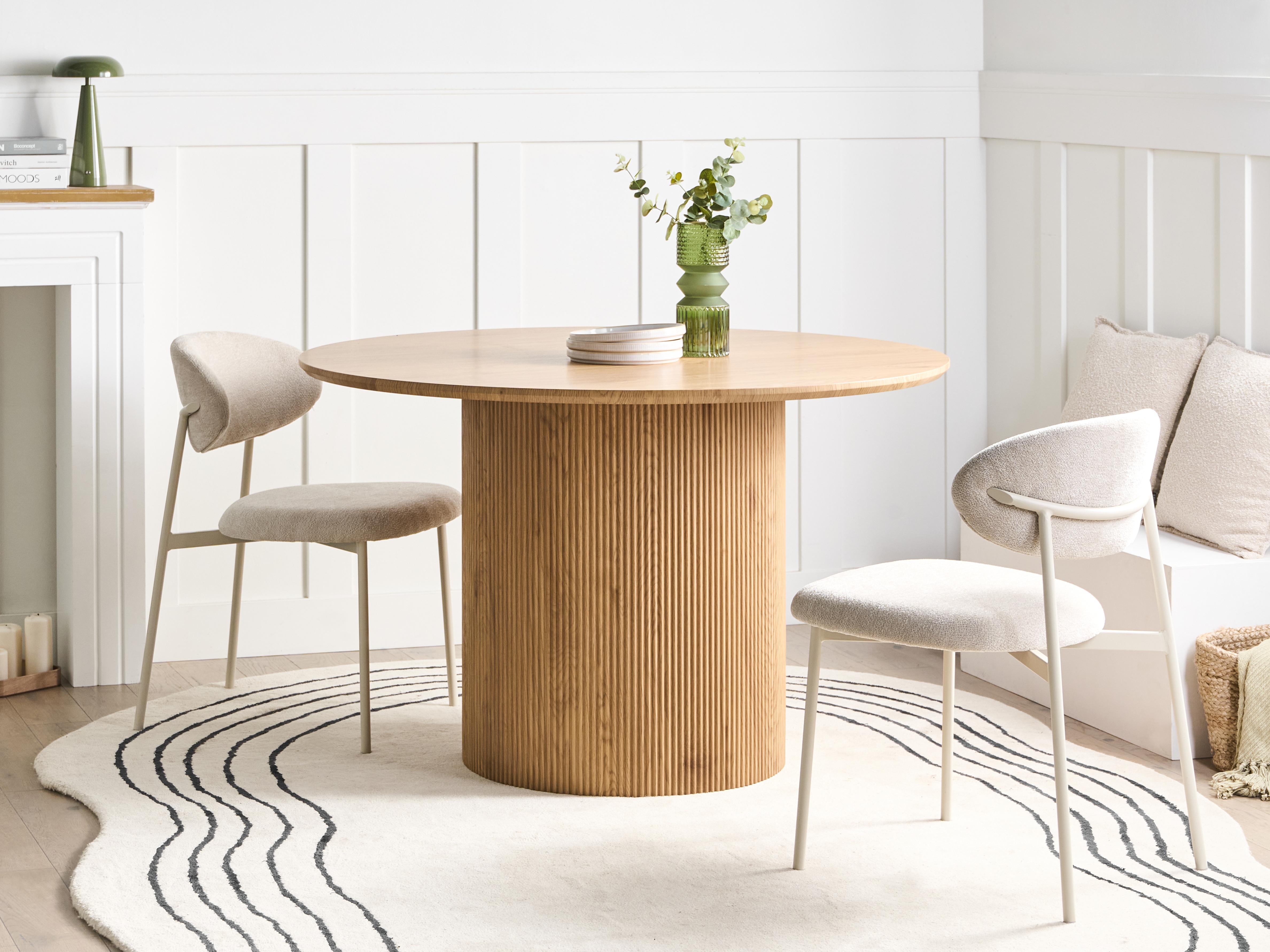 Dining Table SHEHO Light Brown 120 cm 120 cm