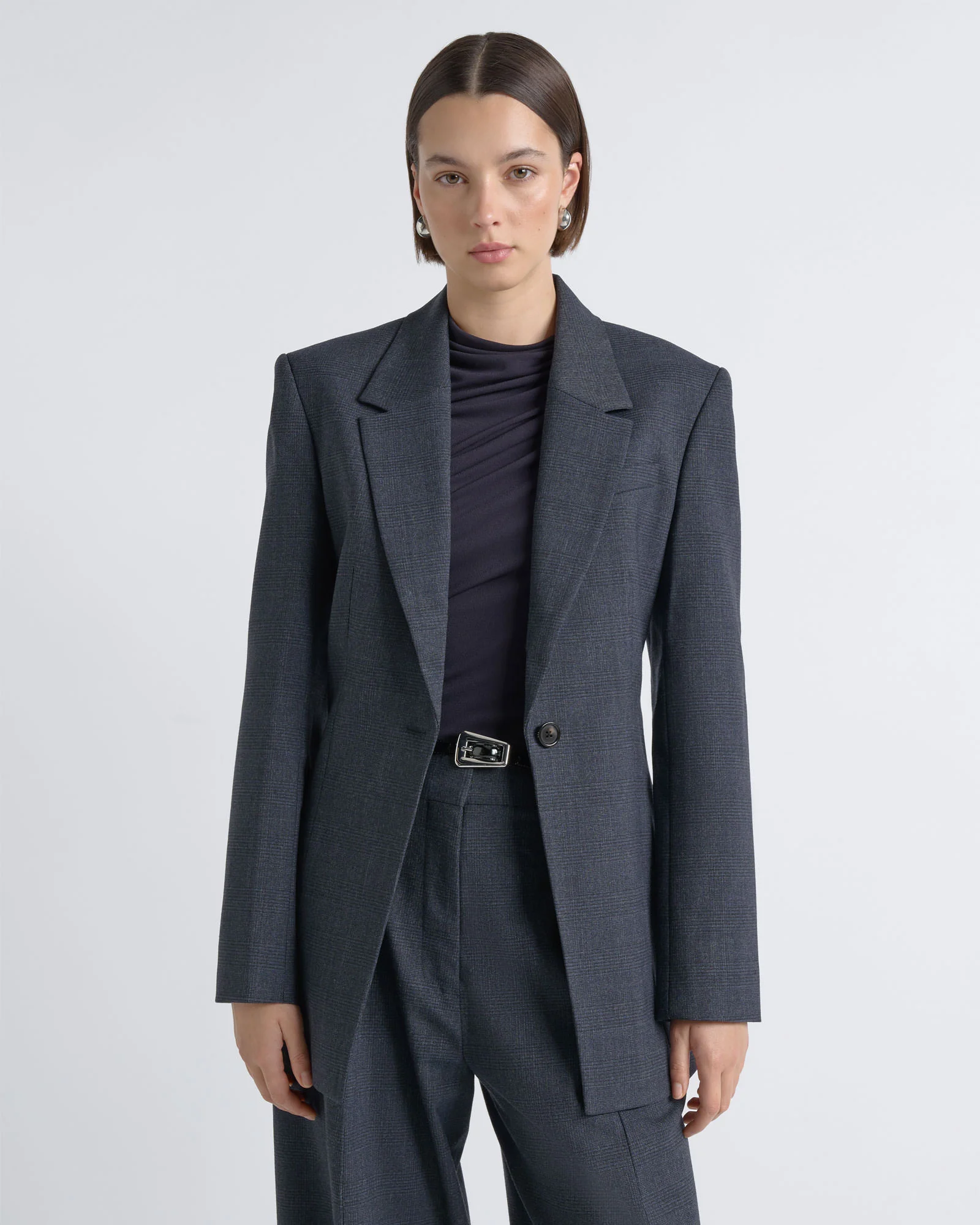 Check Single Breasted Blazer