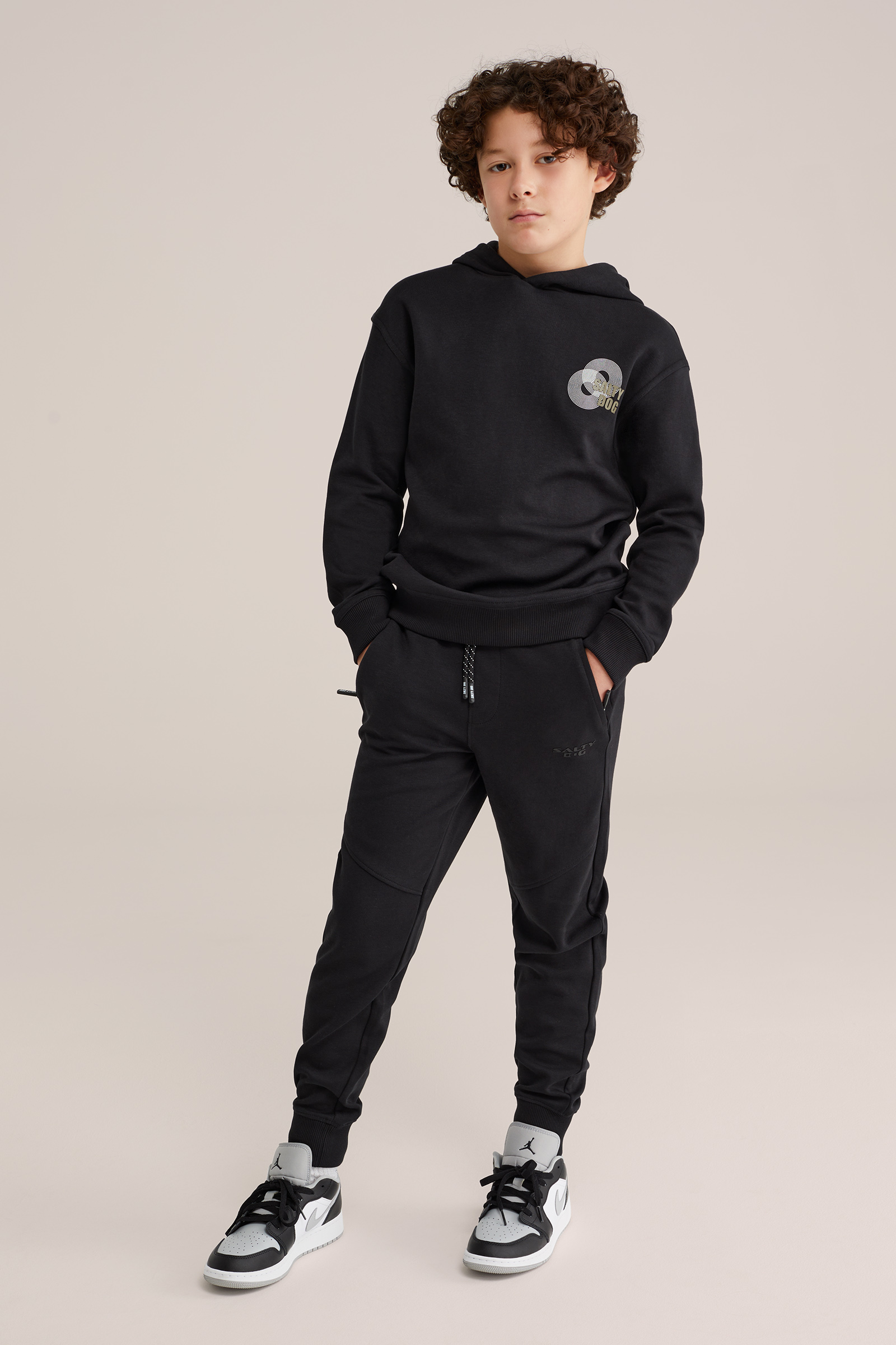 Jongens regular fit joggingbroek met print