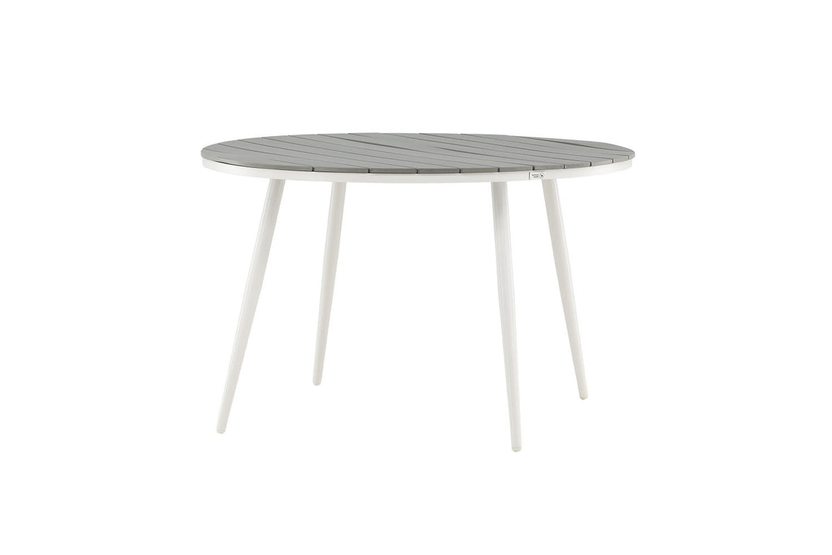 Rebellenclub Ronde Tuintafel Solis - ø120cm - Wit Grijs