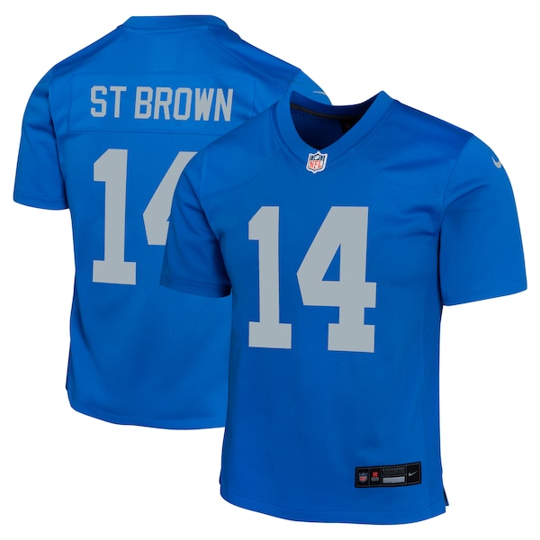Amon-Ra St. Brown Detroit Lions Nike Youth Alternate Game Jersey -  Blue