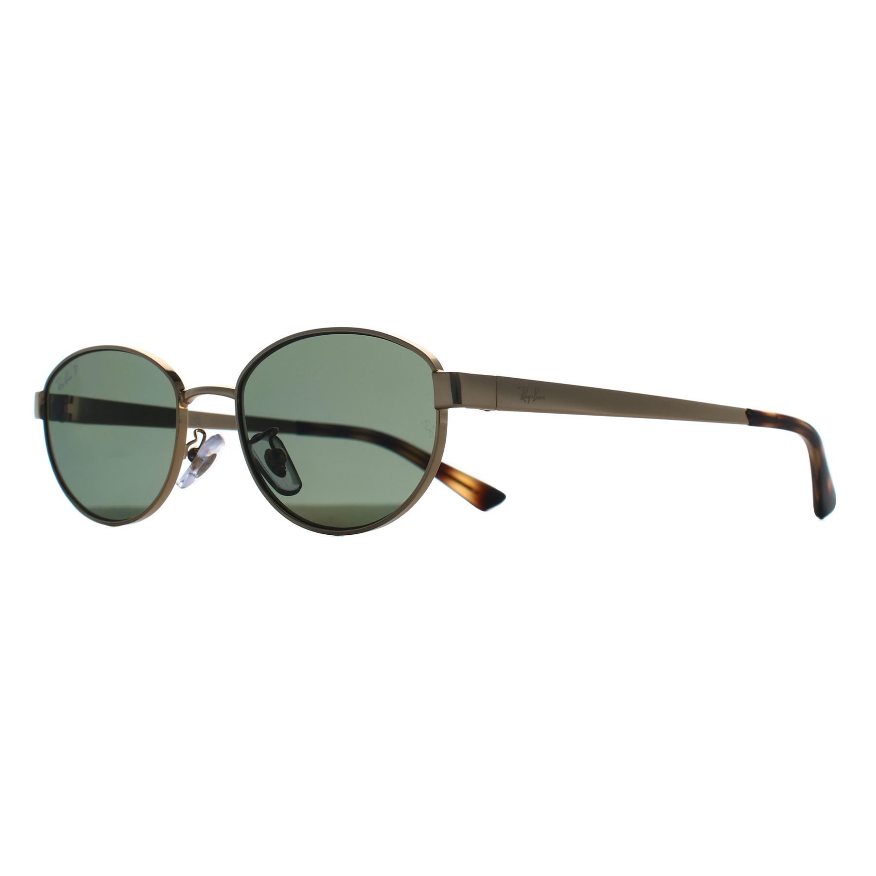 Ray-Ban Oval Arista Gold Dark Green Polarized RB3774D