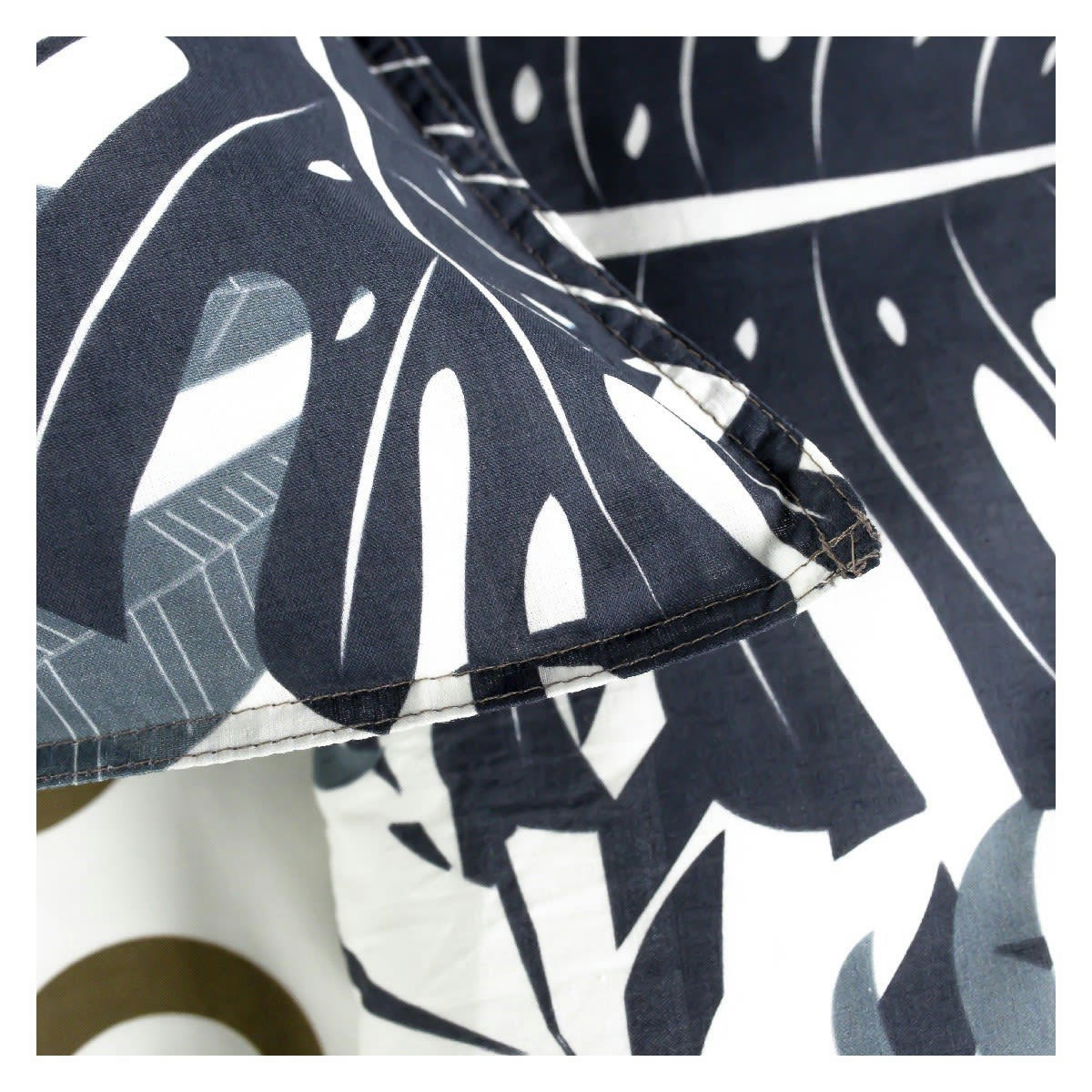 SUNSHINE - Parure de lit 2 personnes imprimé jungle en Coton Blanc 220x240 cm