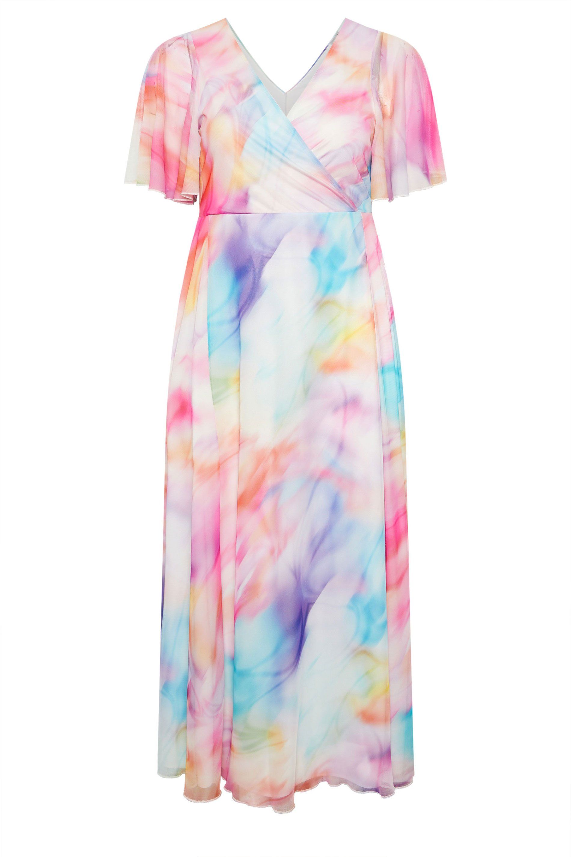 Yours Blurred Abstract Wrap Dress