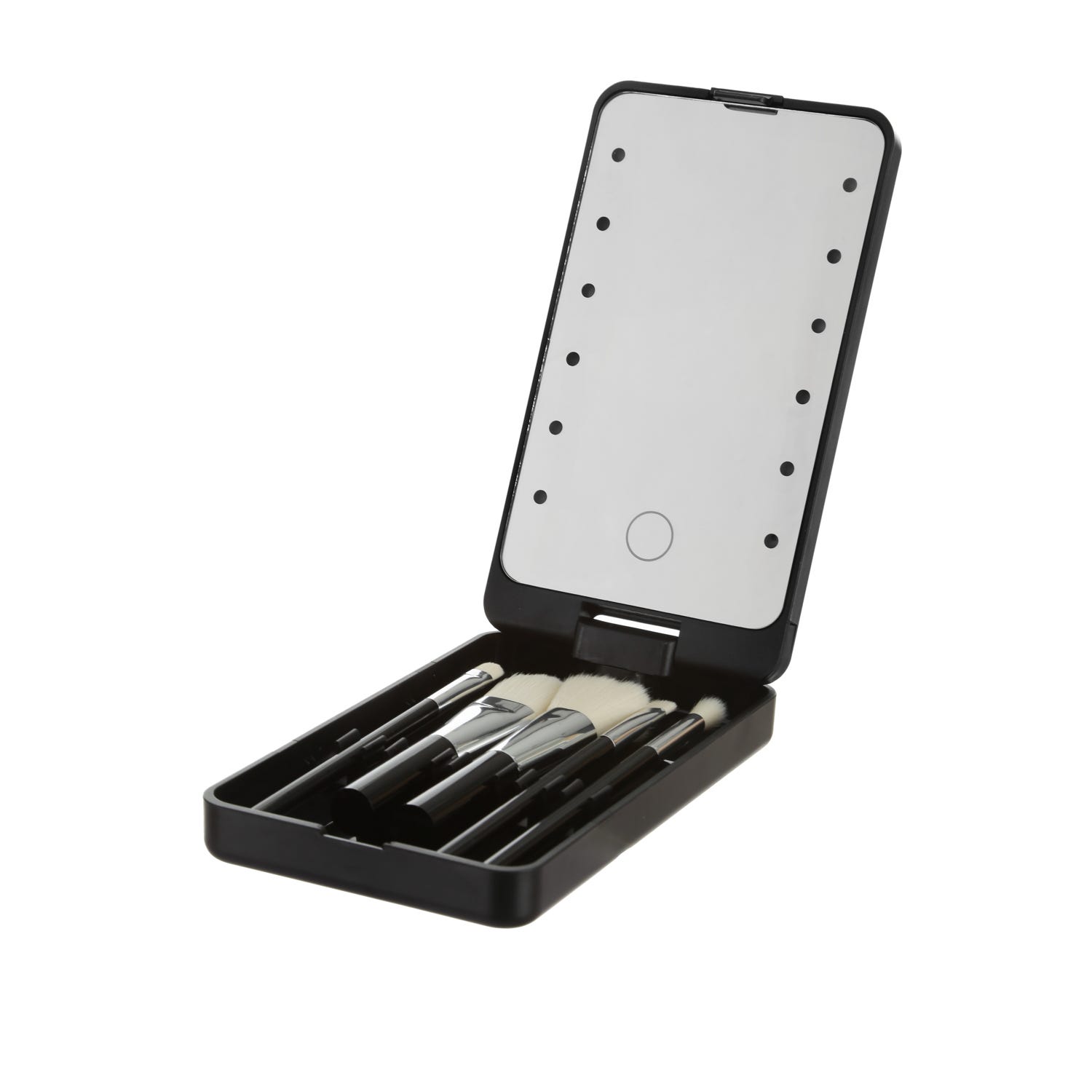 Specchio per trucco con LED e set pennelli