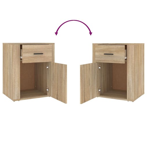 NNEVL Bedside Cabinet Sonoma Oak 50x36x60 cm Engineered Wood
