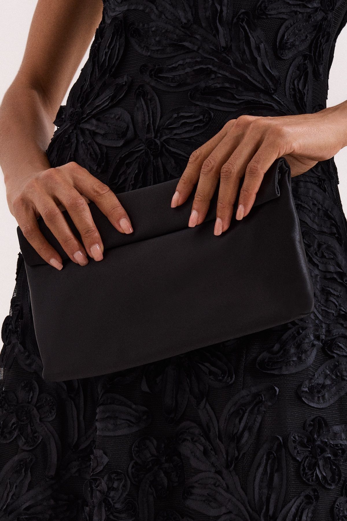 Phase Eight Satin Rollover Clutch Bag