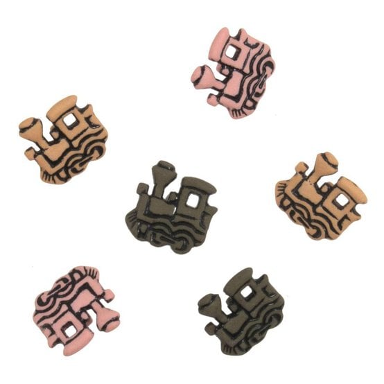 Trimits Train Craft Buttons 6 Pieces