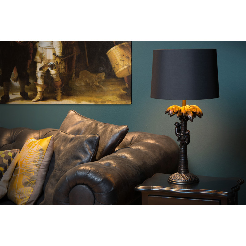 Lampe à poser Coconut noire et dorée E27 40 W LUCIDE