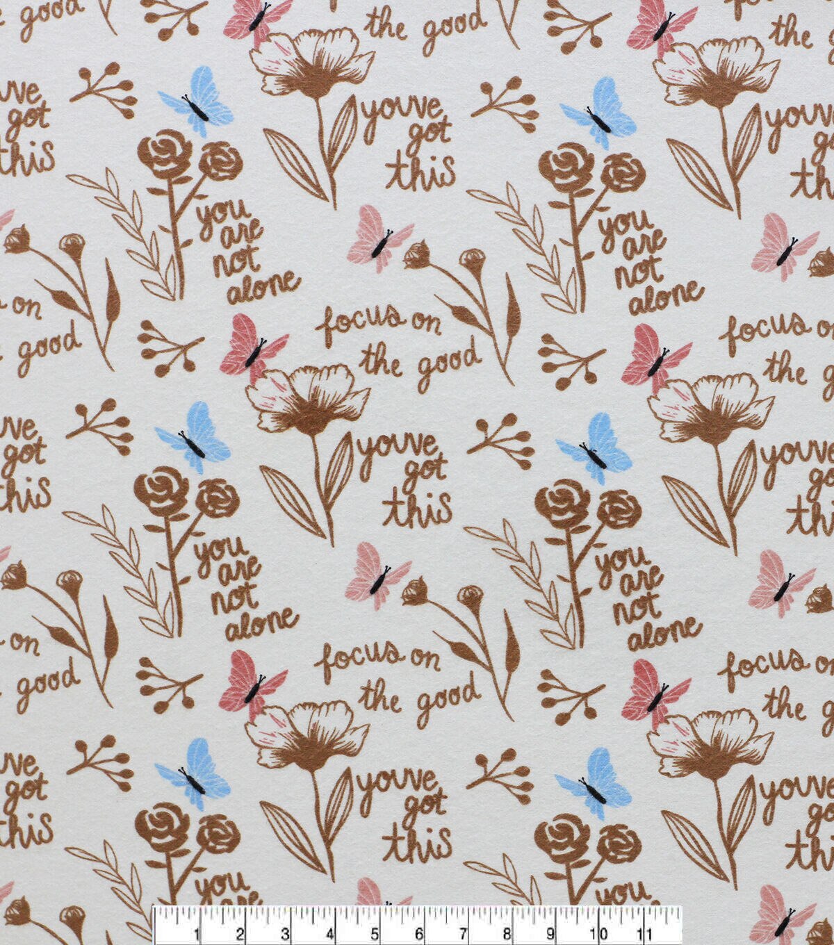 Mental Health Awareness Words Super Snuggle Flannel Fabric