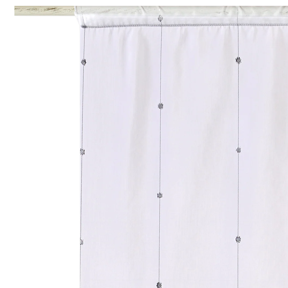 Vitrage COMÈTE coloris blanc 80 x 210 cm