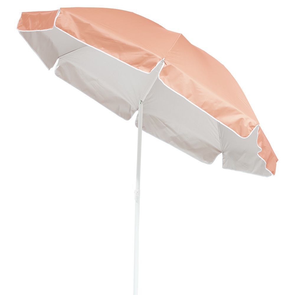 Parasol de plage orange corail UV UPF50  Ø200xH209cm
