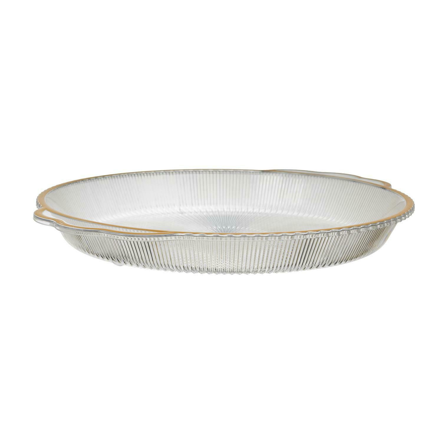 TACA Mirage PLASTIKOWA o średnicy 38,5cm złoty brzeg glamour