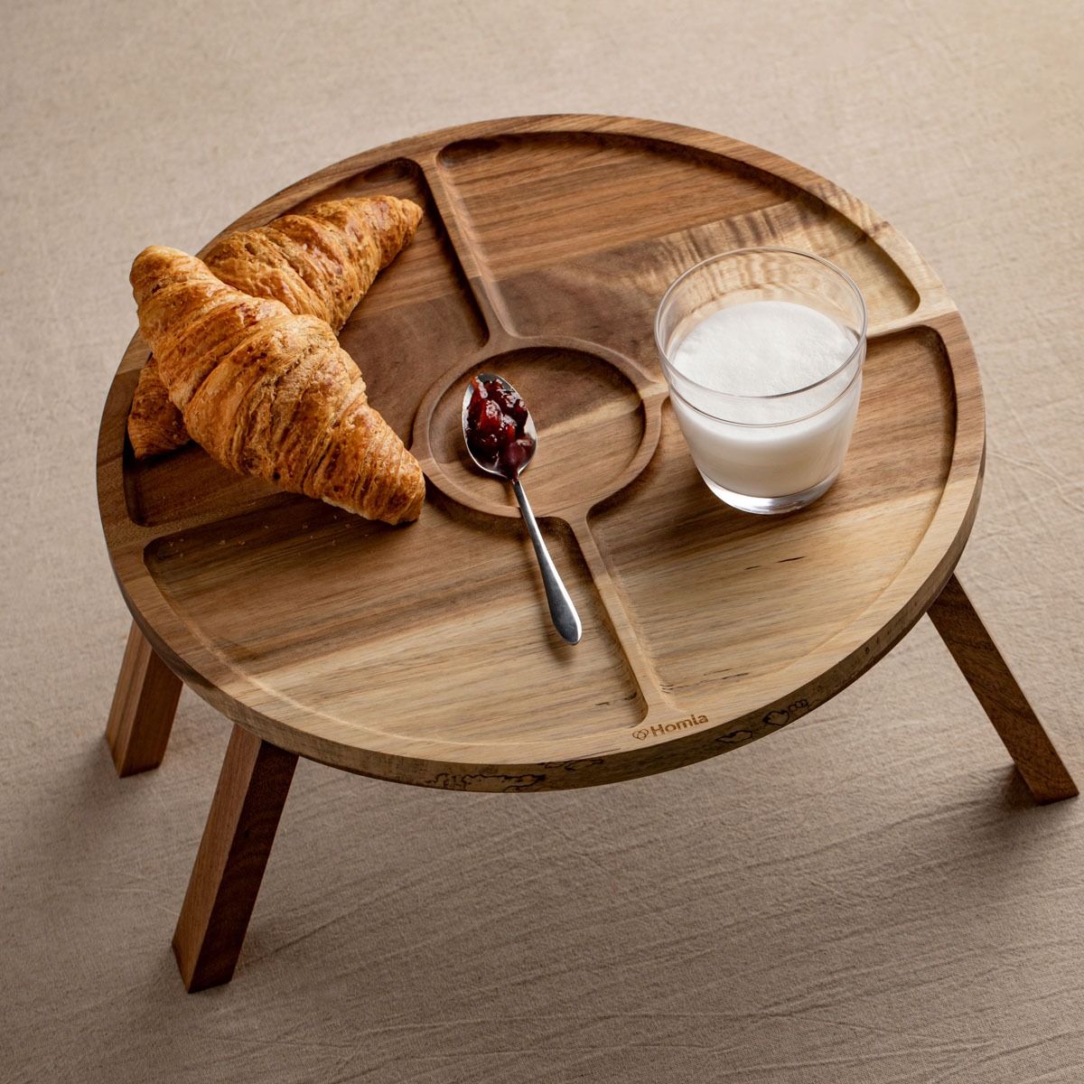 Stolik MOOKA akacjowy okrągły 37x20 cm