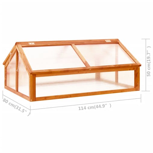 NNEVL Greenhouse Brown 114x80x50 cm Firwood