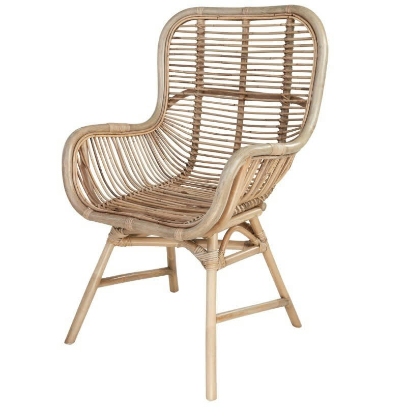 PIA - Fauteuil en rotin beige