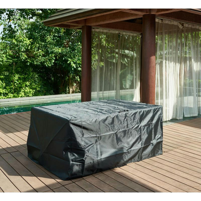 HOUSSE - Housse de protection pour ensemble repas de jardin 6 places noir