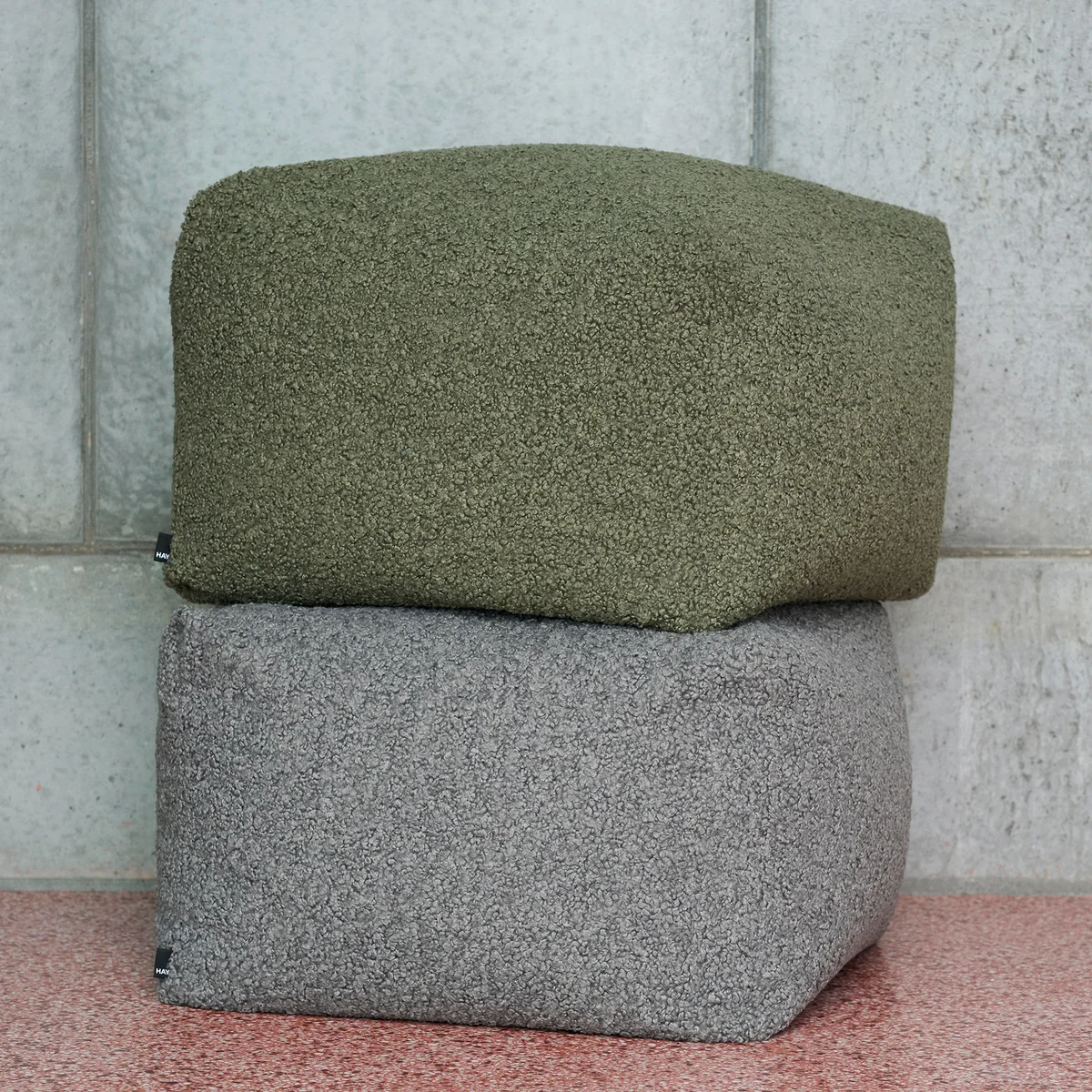 HAY - Snug Pouf, H 40 cm, beige