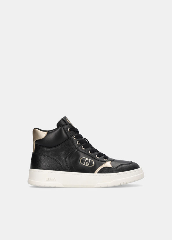 Sneakers basket in pelle