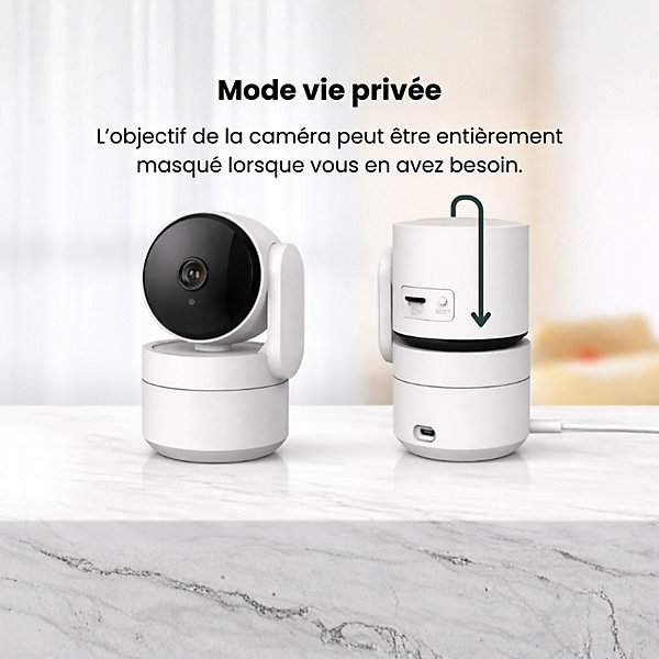 Daewoo - Pack de 2 Caméras intérieures motorisées Daewoo IP506P Full HD