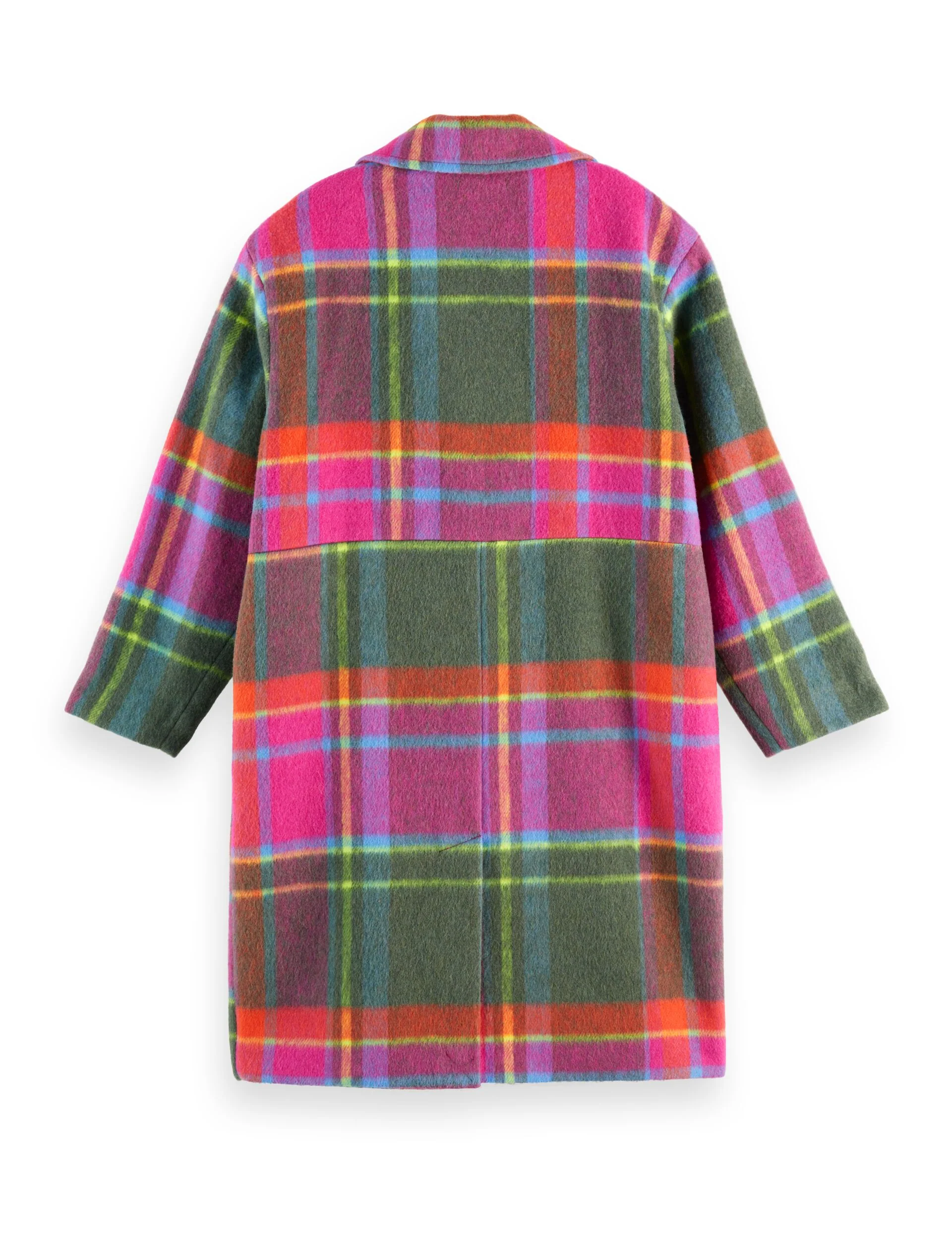 Girls' Oversized rainbow wool coat