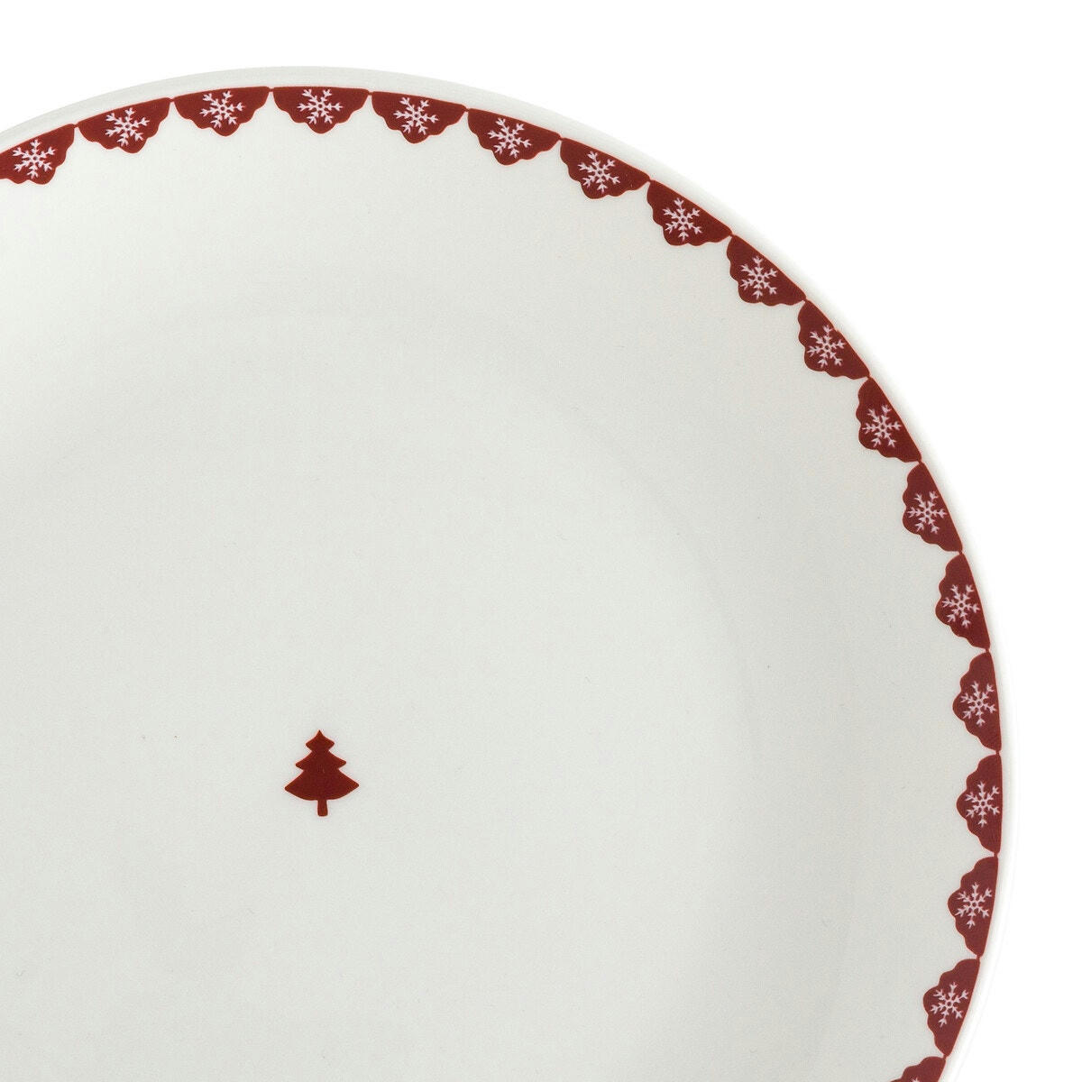 Lot 4 assiettes à dessert en porcelaine, Flocani